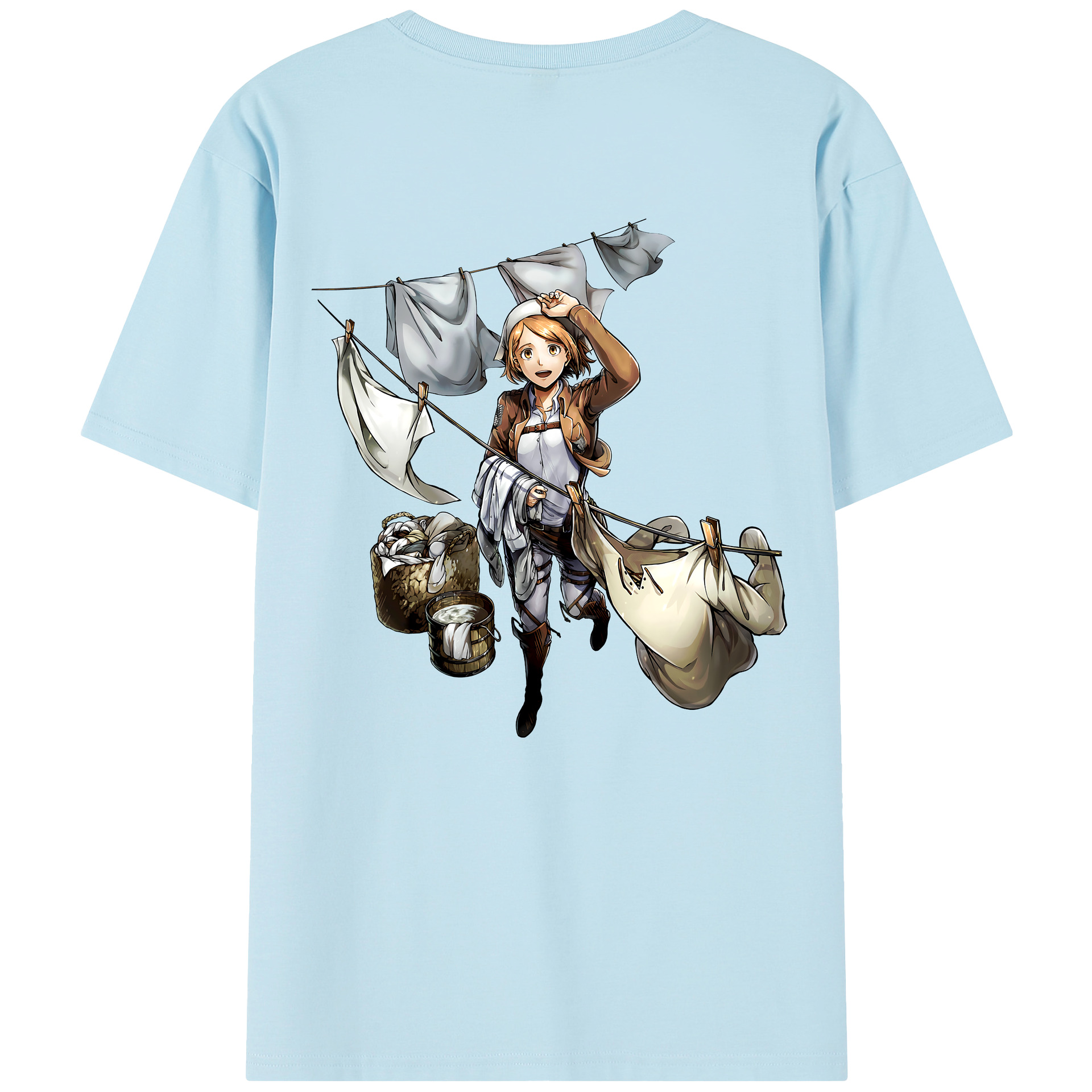 （画像用） 進撃の巨人 ペトラ·ラル Attack on Titan Petra Rall 綿100％半袖Tシャツ（背面プリント）